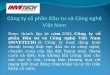 Giới thiệu Công ty Cổ phần Đầu tư và Công Nghệ Việt Nam