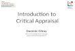 Introduction to critical appraisal