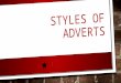 Styles of adverts