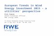 European Trends in Wind Energy Investment 2015 – a utilities’ perspective