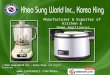 Rice Cooker & Warmers by Kheo Sung World Inc. Korea King Mapo-Gu Seoul