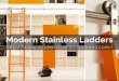 Sliding Library Ladders - Modern Stainless Ladders