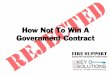 How Not To Win A Government Contract