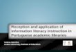 Reception and application of information literacy instruction in Portuguese academic libraries