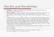 Percentiles and Deciles