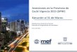 Inversiones en la Provincia de Coclé Vigencia 2015 (SPNF)