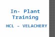 INPLANT TRAINING in HCL - 9443558751