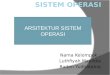 Arsitektur Sistem Operasi