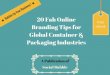 20 fab online branding tips for global container & packaging industries