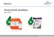Overview Bionur Studies (Nederlands)