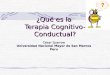 Qué es la  terapia cognitiva conductual