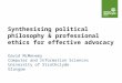Synthesising political philosophy & professional ethics for effective advocacy
