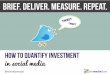 Brief. Deliver. Measure. Repeat: How to Quantify your investment in Social Media