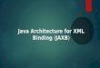 Java architecture for xml binding