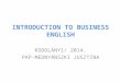 Introduction to business English Kodolányi