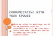 Communicating With Your Spouse