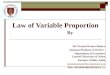 Law of Variable Proportion By Mr. Prasant Kumar Behera