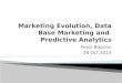 Marketing evolution, Database Markeing and Predicting Analytics