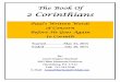 The Book of 2 Corinthians - Paul’s Written Words of Concern