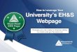 How to Leverage Your University's EH&S Webpage