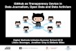 GitHub as Transparency Device in  Data Journalism, Open Data and Data Activism