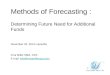 Using Financial Forecasts to Advise Business - Method of Forecasting - Revised