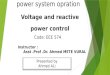 Voltage and reactive power control