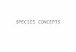 Species concepts 4