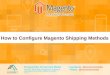 How to configure magento shipping methods