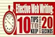 10 Effective Web Writing Tips