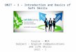 Mca i ecls_u-1_introduction and basics of soft skills