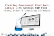 Creating FDA Compliant Nutrition Facts Labels with Genesis R&D