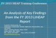FY 2013 Key findings LIHEAP Report