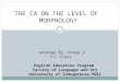 The Contrastive Analysis between English and Indonesia Language on The Level of Morphology
