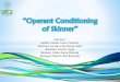 Operant Conditioning of Skinner (Team 1)