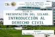 Clase N_ 01 - Silabo e Introduccion a Derecho Civil
