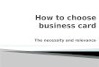 How to Choose Businnes Card