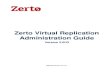 Zerto Virtual Replication Administration Guide