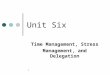 Unit 6-Time Management, Stress Managment and Delegation