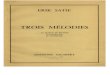 Book - Erik Satie - Trois Mélodies (Piano)
