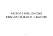 Factors Influencing Buyer Behavior