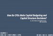 How Do CFOs Make Capital Budgeting and Capital Structure Decisions?