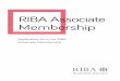 2015 RIBA Associate Membership Application Form