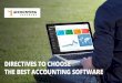 DIRECTIVES TO CHOOSE THE BEST ACCOUNTING SOFTWARE