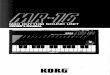 Korg MR-16 User Manual