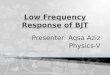 Low Frequency Response of BJT