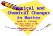 Chemical and Physical Changes PPP