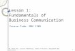 Lesson 1 - Business Communication Bw