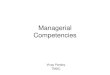 Managerial Competencies