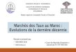 Marchés Des Taux Au Maroc - Evolutions de La Dernière Décennie